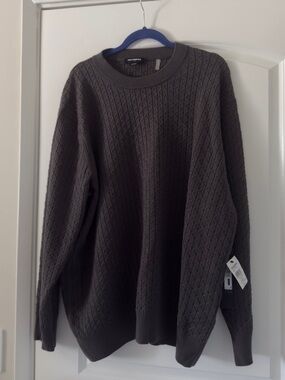 Karl Lagerfeld Cable Knit Sweater Dark Gray